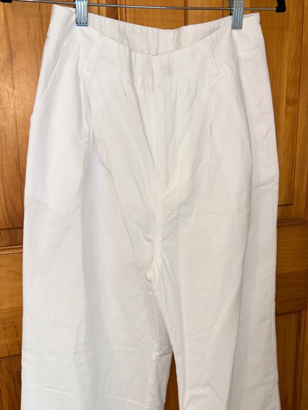 NWT Commense Small Lined Lined White Pants Wide Leg